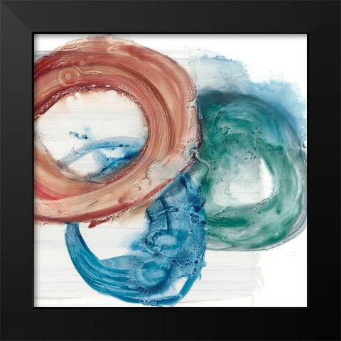Overlapping Rings II Black Modern Wood Framed Art Print by Harper, Ethan