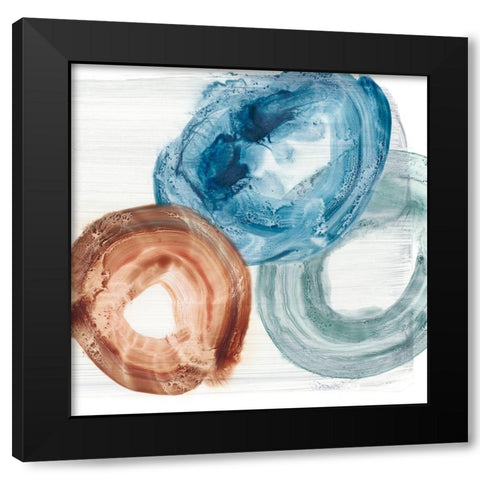 Overlapping Rings III Black Modern Wood Framed Art Print by Harper, Ethan