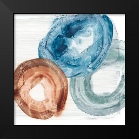 Overlapping Rings III Black Modern Wood Framed Art Print by Harper, Ethan