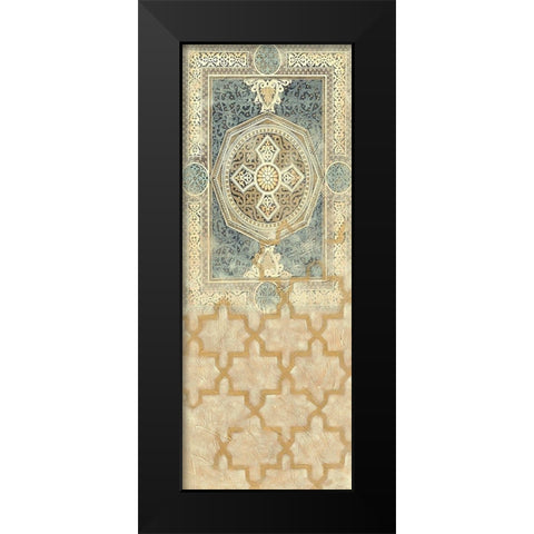 Embellished Tapestry II Black Modern Wood Framed Art Print by Vision Studio