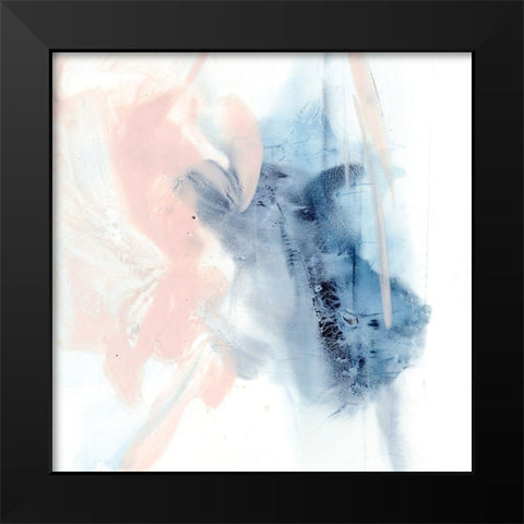 Indigo and Blush III Black Modern Wood Framed Art Print by Harper, Ethan