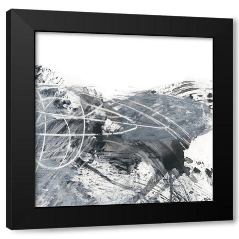 Scribble Out II Black Modern Wood Framed Art Print by Harper, Ethan