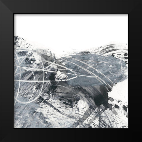 Scribble Out II Black Modern Wood Framed Art Print by Harper, Ethan