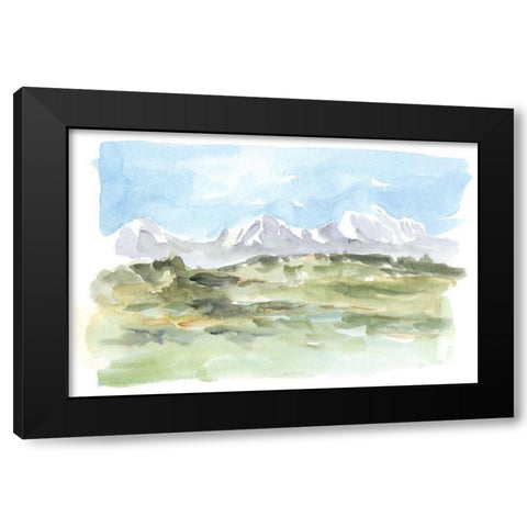 Mountain Watercolor I Black Modern Wood Framed Art Print by Harper, Ethan