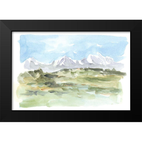 Mountain Watercolor I Black Modern Wood Framed Art Print by Harper, Ethan