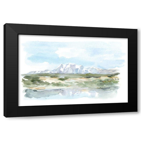 Mountain Watercolor II Black Modern Wood Framed Art Print with Double Matting by Harper, Ethan