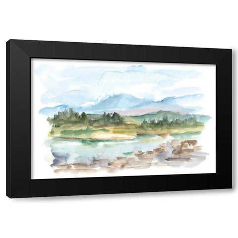 Mountain Watercolor III Black Modern Wood Framed Art Print by Harper, Ethan