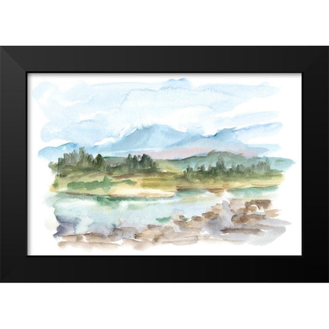 Mountain Watercolor III Black Modern Wood Framed Art Print by Harper, Ethan