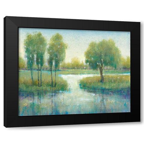 Winding River I Black Modern Wood Framed Art Print by OToole, Tim