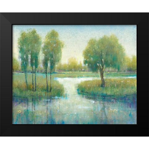 Winding River I Black Modern Wood Framed Art Print by OToole, Tim
