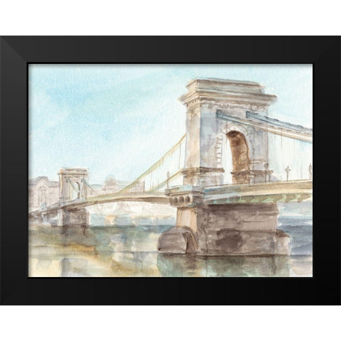Iconic Watercolor Bridge I Black Modern Wood Framed Art Print by Harper, Ethan