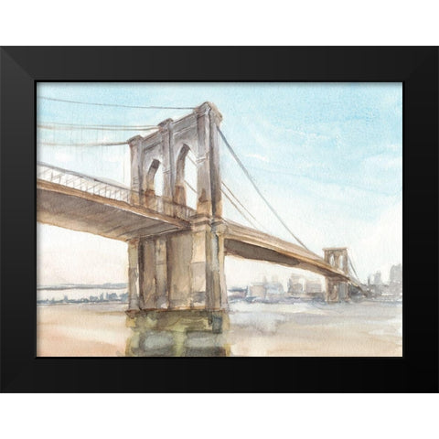 Iconic Watercolor Bridge II Black Modern Wood Framed Art Print by Harper, Ethan