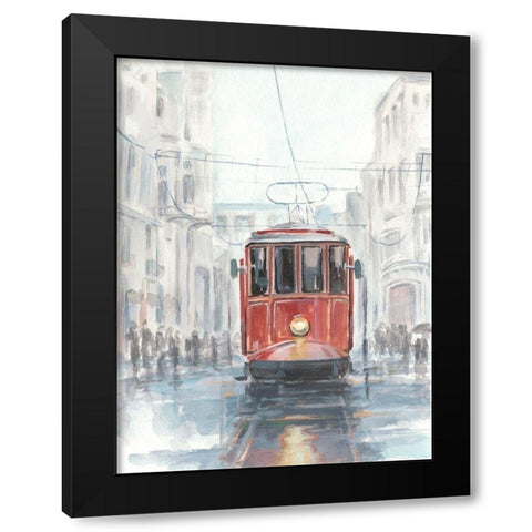 Watercolor Streetcar Study I Black Modern Wood Framed Art Print with Double Matting by Harper, Ethan