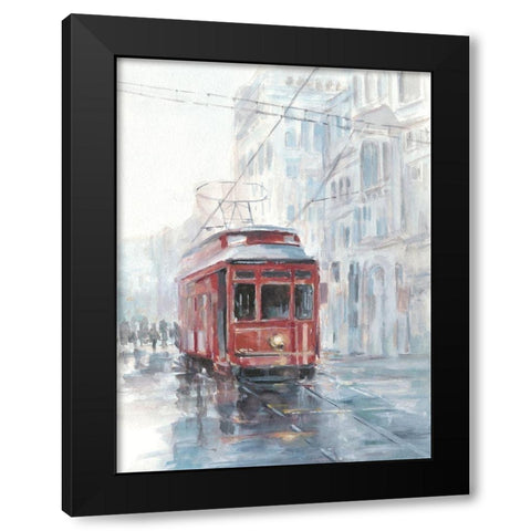 Watercolor Streetcar Study II Black Modern Wood Framed Art Print by Harper, Ethan