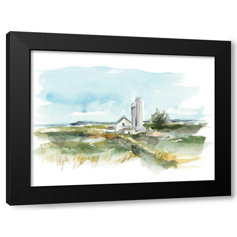 Rural Plein Air I Black Modern Wood Framed Art Print with Double Matting by Harper, Ethan
