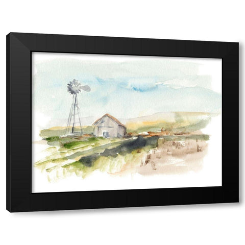 Rural Plein Air II Black Modern Wood Framed Art Print with Double Matting by Harper, Ethan