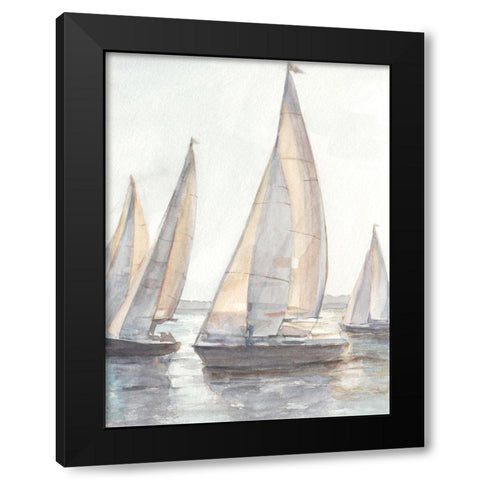 Plein Air Sailboats I Black Modern Wood Framed Art Print with Double Matting by Harper, Ethan