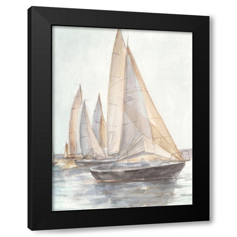 Plein Air Sailboats II Black Modern Wood Framed Art Print by Harper, Ethan
