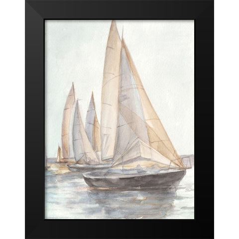 Plein Air Sailboats II Black Modern Wood Framed Art Print by Harper, Ethan