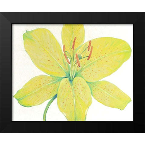 Citron Tiger Lily I Black Modern Wood Framed Art Print by OToole, Tim