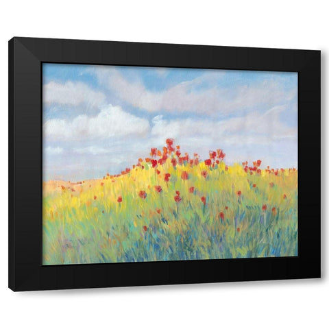 Summer Breeze Meadow II Black Modern Wood Framed Art Print by OToole, Tim