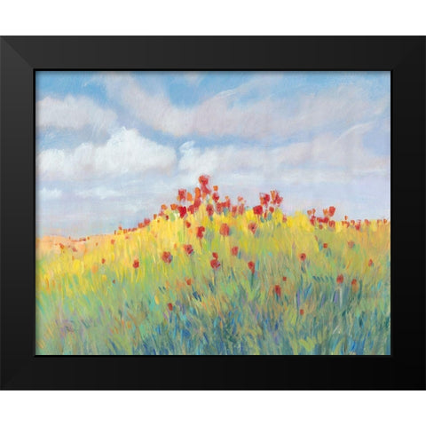 Summer Breeze Meadow II Black Modern Wood Framed Art Print by OToole, Tim