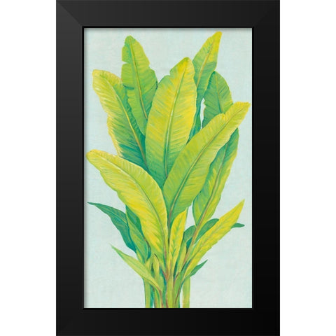 Chartreuse Tropical Foliage I Black Modern Wood Framed Art Print by OToole, Tim