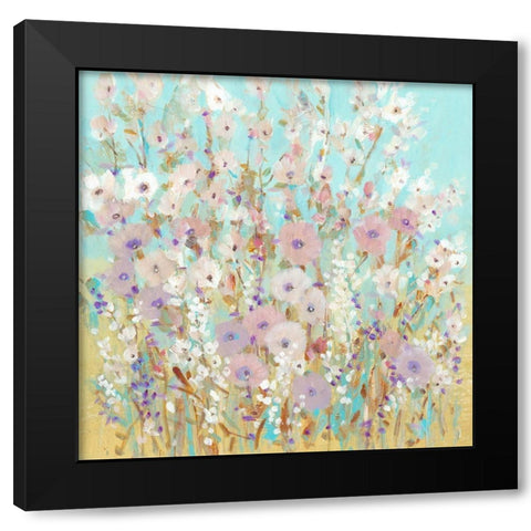 Mixed Flowers I Black Modern Wood Framed Art Print by OToole, Tim