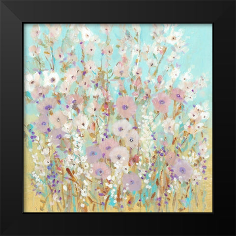 Mixed Flowers I Black Modern Wood Framed Art Print by OToole, Tim