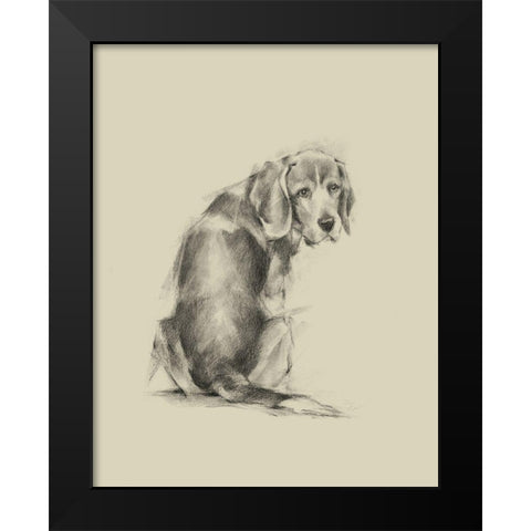 Puppy Dog Eyes I Black Modern Wood Framed Art Print by Harper, Ethan