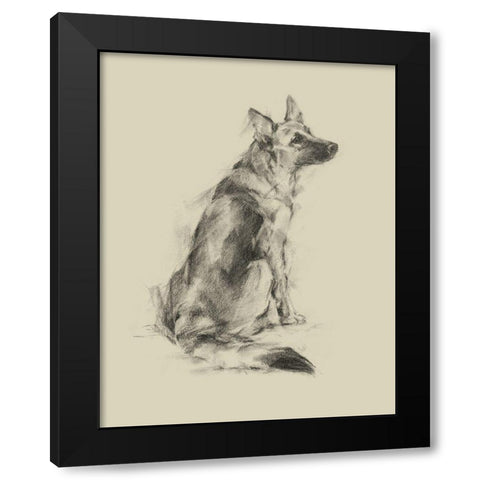 Puppy Dog Eyes V Black Modern Wood Framed Art Print by Harper, Ethan