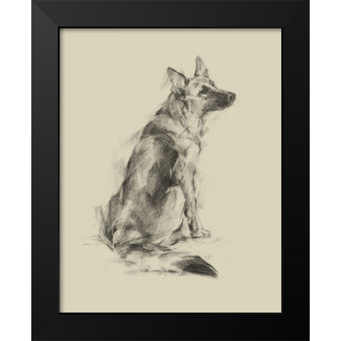 Puppy Dog Eyes V Black Modern Wood Framed Art Print by Harper, Ethan