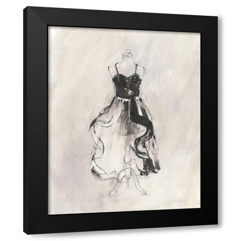 Black Evening Gown II Black Modern Wood Framed Art Print by Harper, Ethan