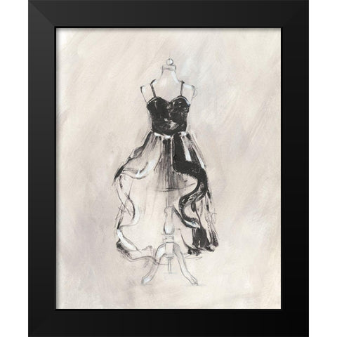 Black Evening Gown II Black Modern Wood Framed Art Print by Harper, Ethan