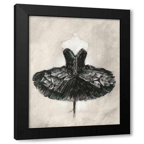 Black Ballet Dress I Black Modern Wood Framed Art Print by Harper, Ethan
