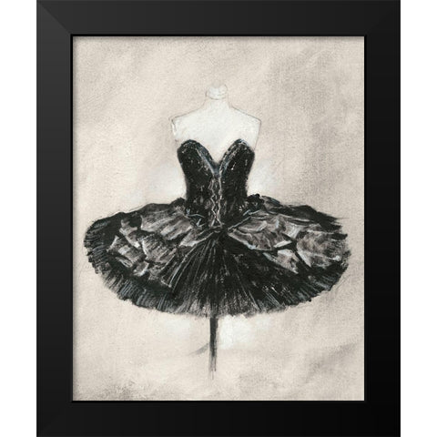 Black Ballet Dress I Black Modern Wood Framed Art Print by Harper, Ethan