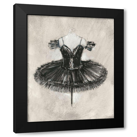 Black Ballet Dress II Black Modern Wood Framed Art Print by Harper, Ethan