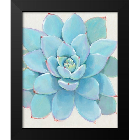 Pastel Succulent I Black Modern Wood Framed Art Print by OToole, Tim