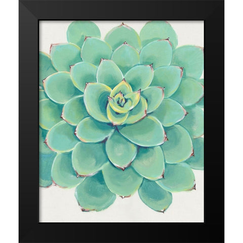 Pastel Succulent III Black Modern Wood Framed Art Print by OToole, Tim