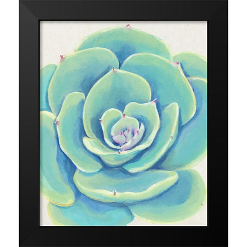 Pastel Succulent IV Black Modern Wood Framed Art Print by OToole, Tim