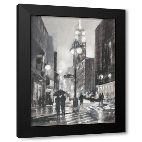 Illuminated Streets I Black Modern Wood Framed Art Print by Harper, Ethan