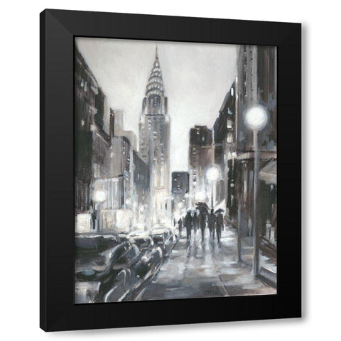 Illuminated Streets II Black Modern Wood Framed Art Print by Harper, Ethan