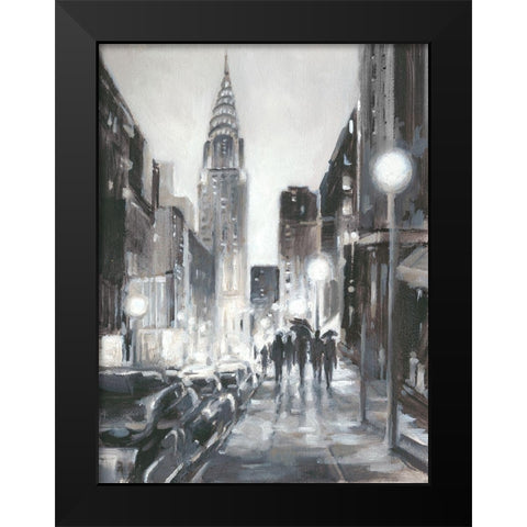 Illuminated Streets II Black Modern Wood Framed Art Print by Harper, Ethan