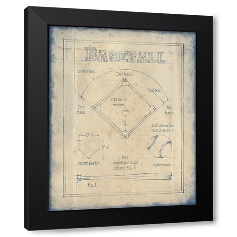 All About the Game I Black Modern Wood Framed Art Print by Harper, Ethan