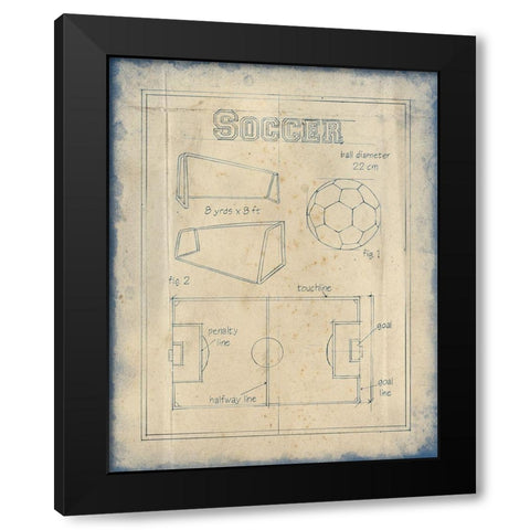 All About the Game IV Black Modern Wood Framed Art Print by Harper, Ethan