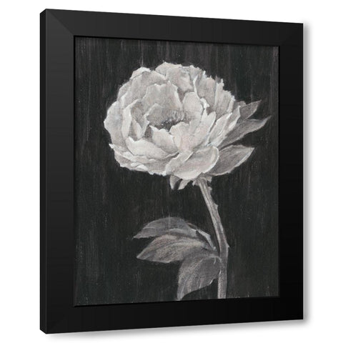 Black and White Flowers II Black Modern Wood Framed Art Print by Harper, Ethan