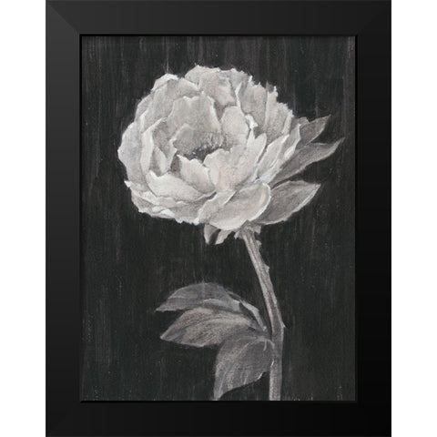 Black and White Flowers II Black Modern Wood Framed Art Print by Harper, Ethan
