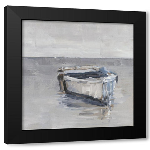 Boat on the Horizon III Black Modern Wood Framed Art Print by Harper, Ethan