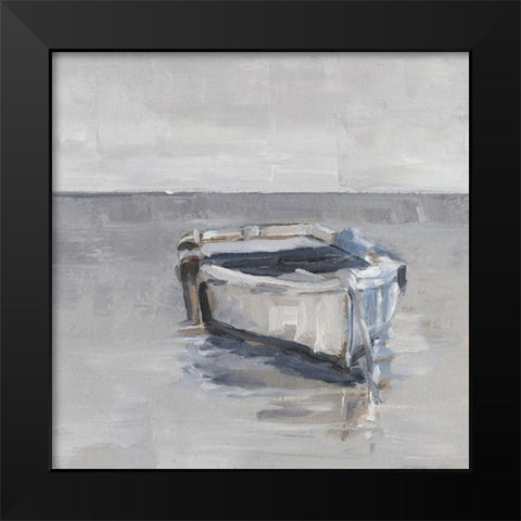 Boat on the Horizon III Black Modern Wood Framed Art Print by Harper, Ethan