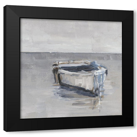 Boat on the Horizon III Black Modern Wood Framed Art Print by Harper, Ethan